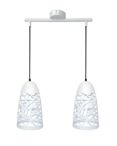 Stropná závesná lampa 2xE27 biela SABRIN