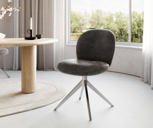 Otočná stolička Nube-Flex krížová základňa široká z nehrdzavejúcej