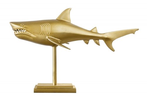 Dekoračná socha žralok AMEIS 70 cm Dekorhome - BAREVNÁ VARIANTA: Strieborná