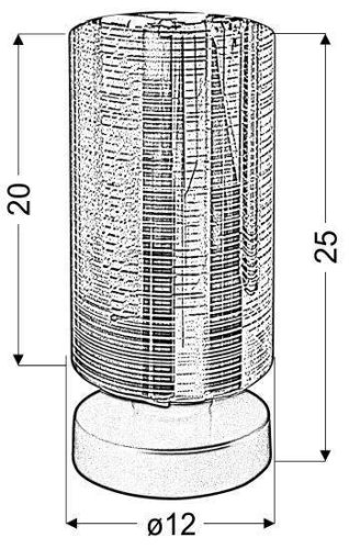 Stolní lampa chromované sklo zrcadlo Cox