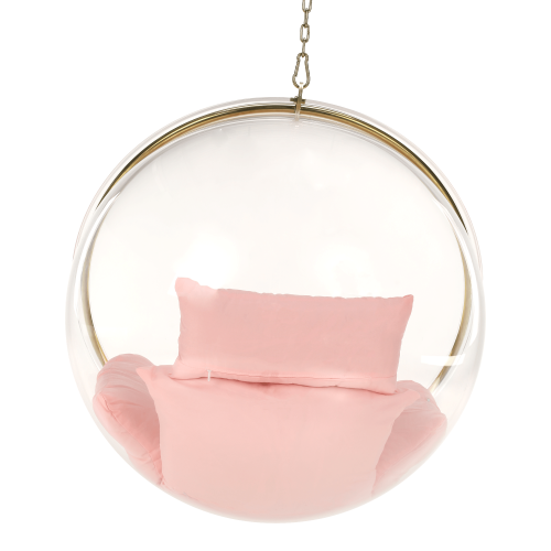Závesné kreslo BUBBLE TYP 1 NEW - BAREVNÁ VARIANTA: Šedá / zlatá