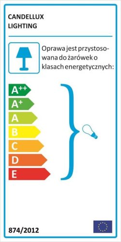Závesná lampa z bezfarebného skla + žiarovka E27 60W Decorado