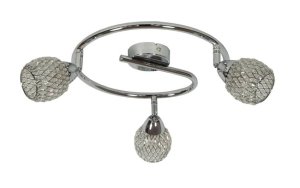 Stropná lampa číra špirála g9 priehľadná