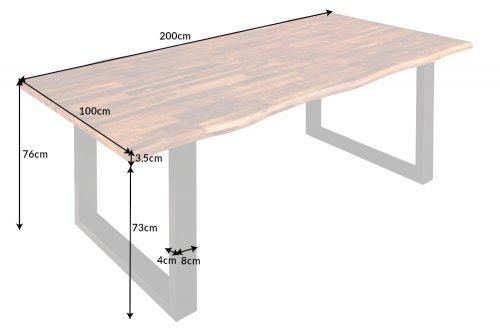 Jídelní stůl TALOS Dekorhome - ROZMĚR: 140x80x77 cm
