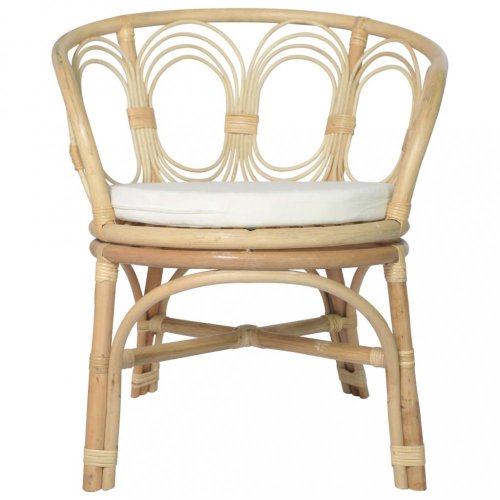 Jedálenská stolička prírodný ratan / plátno Dekorhome - BAREVNÁ VARIANTA: Sivá