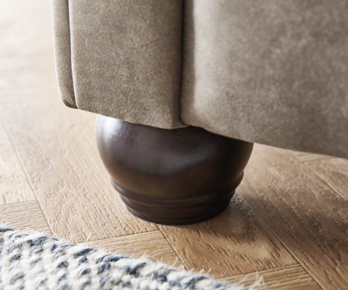 Rohová pohovka Chesterfield 209x200 cm taupe prešívaná