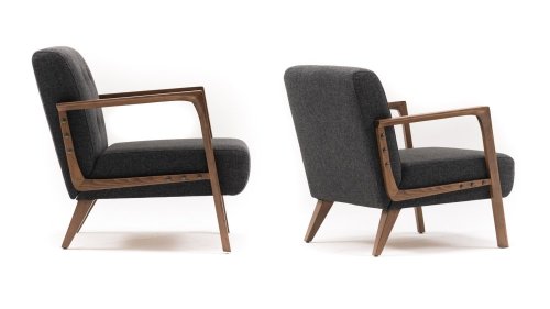 Kreslo ušiak Kemer - Dark Grey