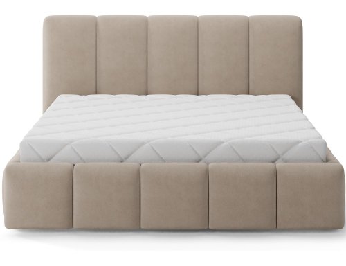 Posteľ Edvige + Drevený rám + Štandardný zdvih + kontajner 140x200