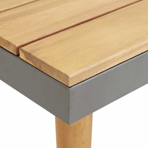 Záhradná sedacia súprava akáciové drevo Dekorhome - BAREVNÁ VARIANTA: Hnedá / sivá