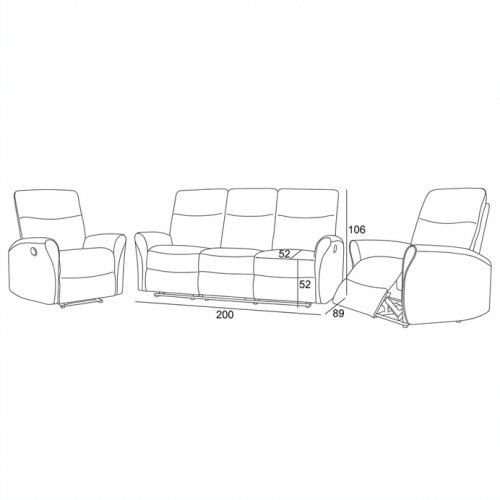 Polohovacia sedacia súprava ASD-4302