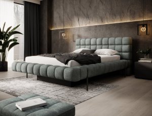 Purpurová posteľ + kovový rám/liquid/nádoba 140x200