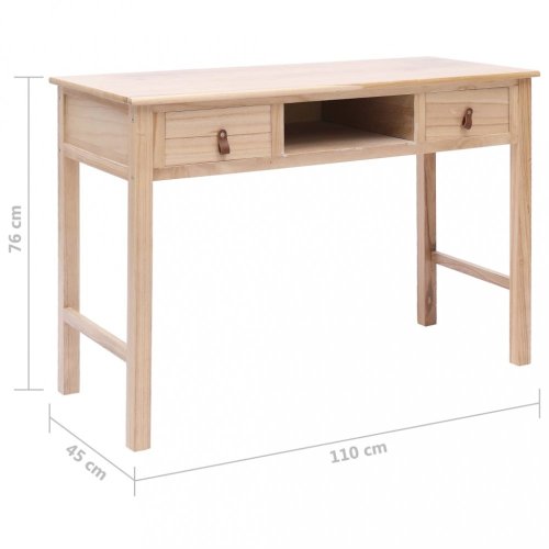 Psací stůl se 2 zásuvkami masivní dřevo Dekorhome - BAREVNÁ VARIANTA: Bílá / stříbrná