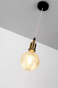 Čierna/patinová kovová závesná lampa E27