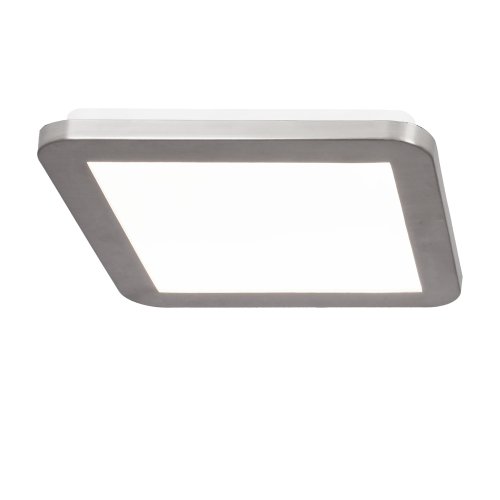 Minimalistické stropní svítidlo NEXIT do koupelny – saténově stříbrné 30 cm – stmívatelné stropní svítidlo LED 3000K 18W IP44