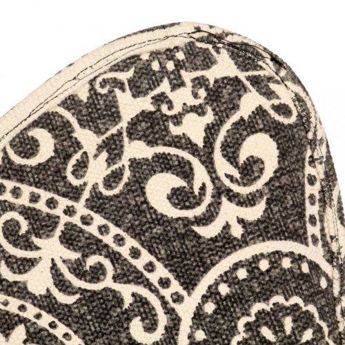 Relaxační křeslo BUTTERFLY textil / ocel  Dekorhome - BAREVNÁ VARIANTA: Bílá s černým potiskem