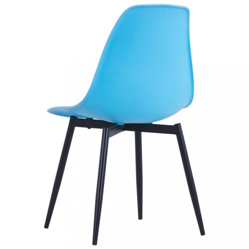 Jedálenská stolička 6 ks plast / kov Dekorhome - BAREVNÁ VARIANTA: Modrá