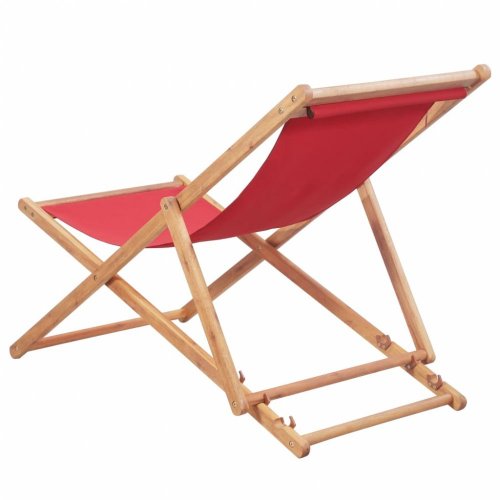 Skládací plážová židle látková - BAREVNÁ VARIANTA: Červená