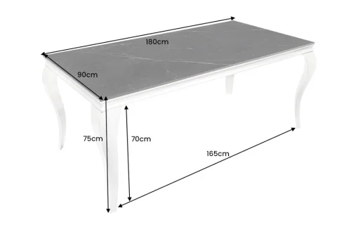 Jídelní stůl ZETHOS 180 cm kámen Dekorhome