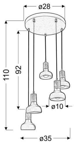 Závesná lampa PUERTO