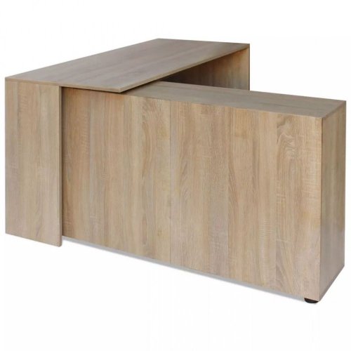 PC stôl s regálom drevotrieska Dekorhome - BAREVNÁ VARIANTA: Biela