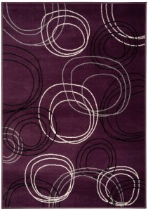 Kusový koberec Circles lila 160x230 cm
