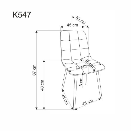 Jídelní židle K547 - BAREVNÁ VARIANTA: Černá