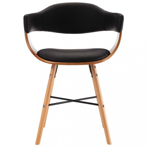 Jedálenská stolička 2 ks ohýbané drevo / umelá koža Dekorhome - BAREVNÁ VARIANTA: Hnedá / krémová