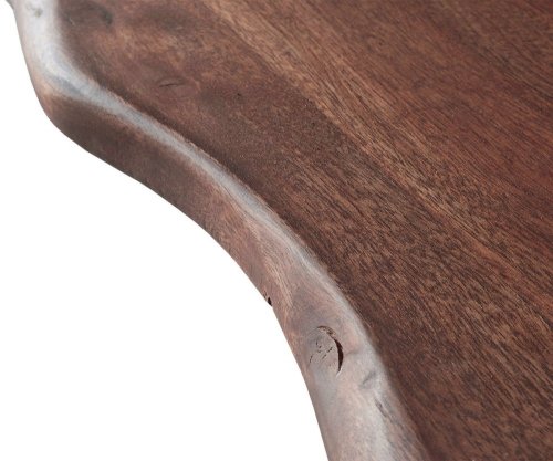 Jedálenský stôl Edge 300x100 cm akácia hnedá nerezová oceľ strieborná