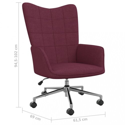 Relaxační otočné křeslo látka / ocel Dekorhome