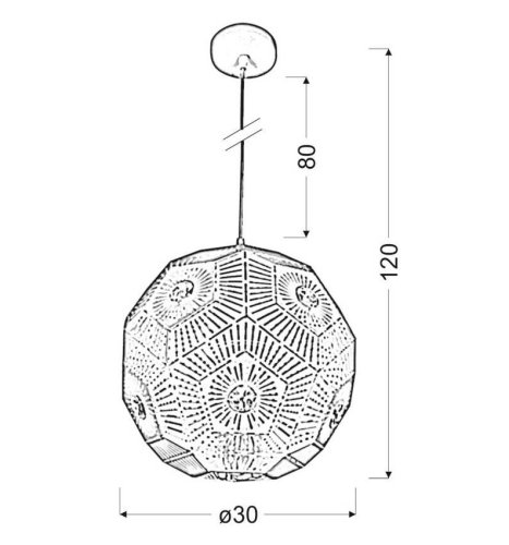 Závesná stropná lampa 1X40W E27 čierna EUPHORIA