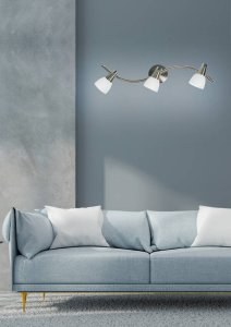 Nástenná lampa 3X40W G9 nikel chróm biela SELIA