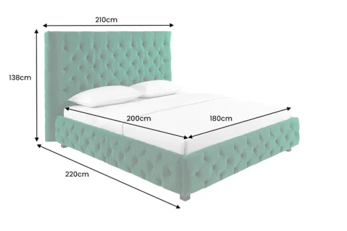 Chesterfield postel PALLAS Dekorhome - BAREVNÁ VARIANTA: Hořčicová