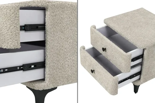 Nočný stolík ARIADNA bouclé Dekorhome