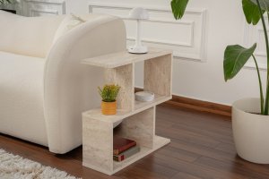 Príručný stolík / Odkladací stolík Life - Travertine