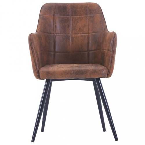 Jídelní židle 2 ks umělá kůže Dekorhome - BAREVNÁ VARIANTA: Broušená hnědá