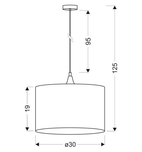 Závěsná lampa černá/měděná 1xE27 Ø30cm DLOUHÁ