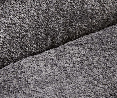 Jedálenská stolička Pejo-Flex bouclé sivá 4-nohá zúžená čierna