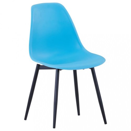 Jídelní židle 6 ks plast / kov Dekorhome - BAREVNÁ VARIANTA: Červená