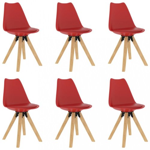 Jídelní set 6+1 buk / umělá kůže / plast Dekorhome