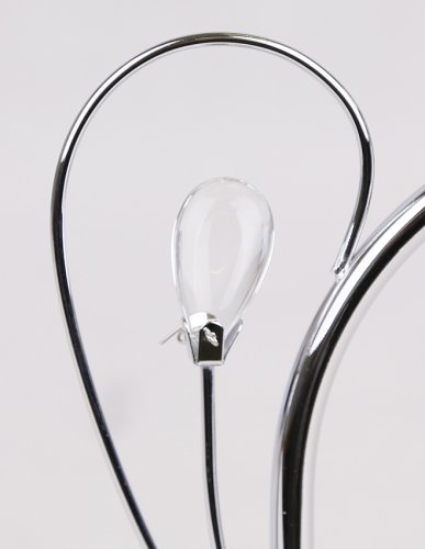 Chrómová nástenná lampa s krištáľovo bielym tienidlom Simpli