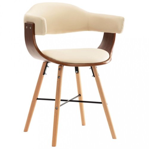 Jedálenská stolička 2 ks ohýbané drevo / umelá koža Dekorhome - BAREVNÁ VARIANTA: Hnedá / krémová
