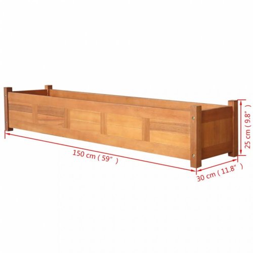 Zahradní truhlík akáciové dřevo Dekorhome - ROZMĚR: 150x30x25 cm