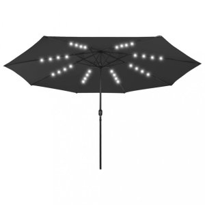Zahradní slunečník s LED světly Ø 400 cm Dekorhome - POSLEDNÍ KUS
