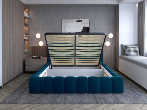 Posteľ Lamica 180x200 + Kovový rám / plynový výťah / kontajner