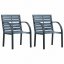 Záhradné stoličky 2 ks drevo / oceľ Dekorhome