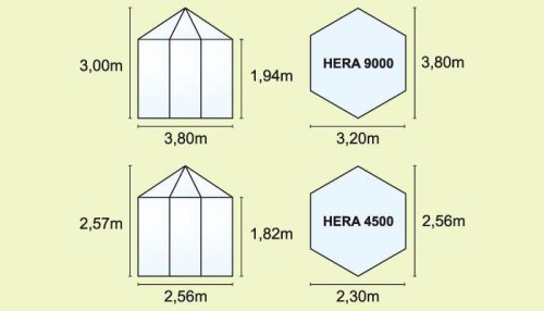 Pavilon HERA 9000 sklo / polykarbonát / hliník Dekorhome