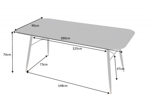 Jídelní stůl PALLAS 180 cm Dekorhome