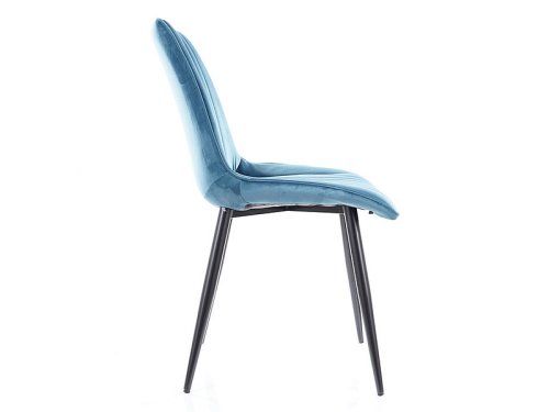 Jídelní židle KIM VELVET - BAREVNÁ VARIANTA: Tmavě modrá