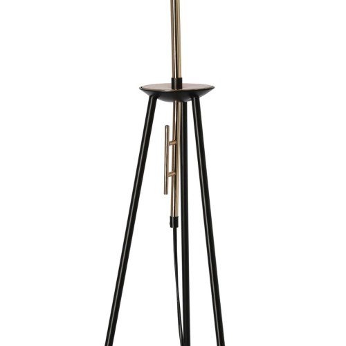 Stojaca lampa TAFLO čierno-zlatá 1xE27 tienidlo biele