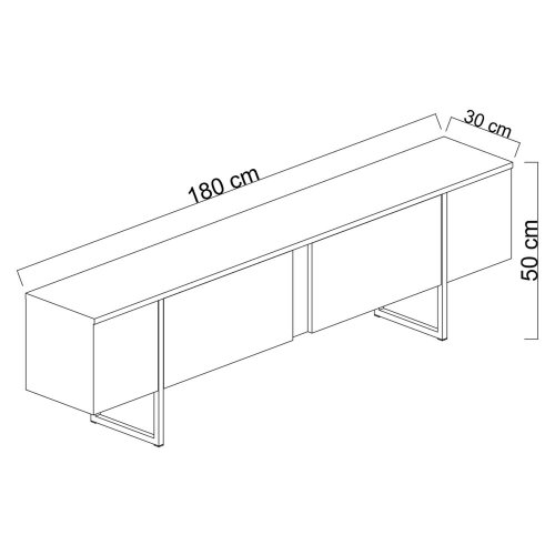 TV stolek Luxe - Atlantic Pine, Black